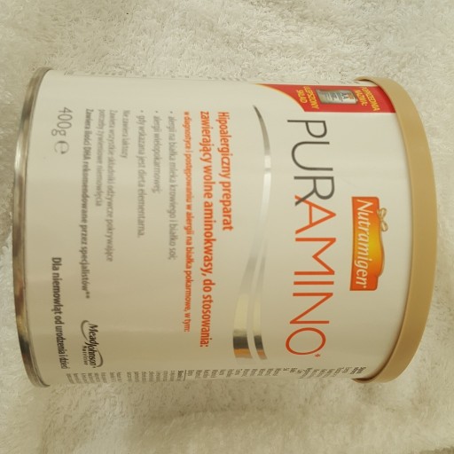 Zdjęcie oferty: NUTRAMIGEN PURAMINO 400 g preparat mlekozastępczy