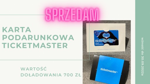 Zdjęcie oferty: Karta podarunkowa Ticketmaster