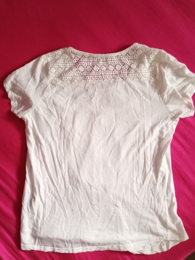 Zdjęcie oferty: Koszulka George, biała z koronką , z metki 44