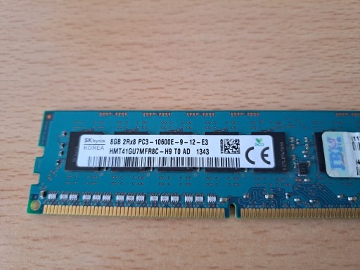 Zdjęcie oferty: Pamięć RAM DDR3 8GB ECC UDIMM niebuforowana 