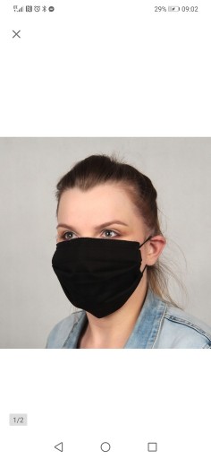 Zdjęcie oferty: Maska maseczka ochronna wielorazowa bawełna czarna