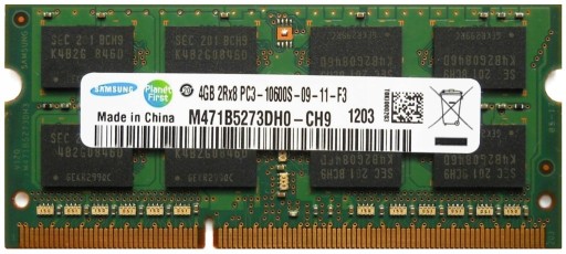 Zdjęcie oferty: Pamięć DDR3 SAMSUNG 4GB 2Rx8 PC3-10600S-09-11-F3