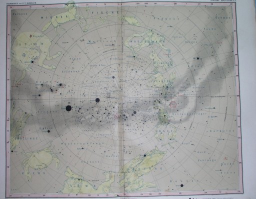 Zdjęcie oferty: 1908 oryginał MAPA NIEBA gwiazdozbiory ASTRONOMIA