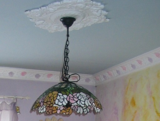 Zdjęcie oferty: Piękna duża lampa witrażowa żyrandol styl Tiffany