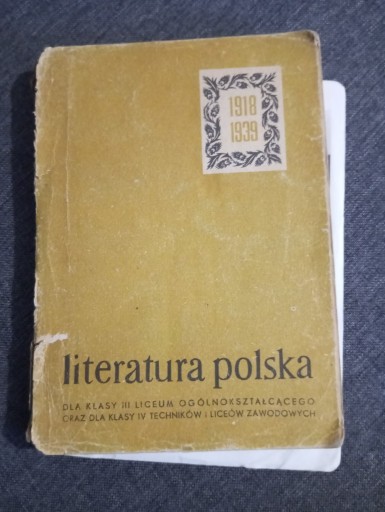Zdjęcie oferty: Literatura polska 1918 1939