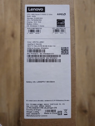 Zdjęcie oferty: Laptop Lenovo IdeaPad 3, 15,6 AMD, 16 GB, 512 GB.