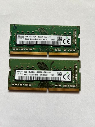 Zdjęcie oferty: 16GB Pamięć RAM do laptopa (2x 8GB) DDR4 2666Mhz SODIMM