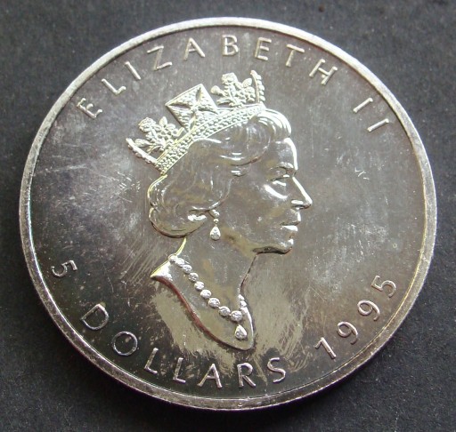 Zdjęcie oferty: Kanada 5 Dolarów 1995 - Srebro 999/1 uncja