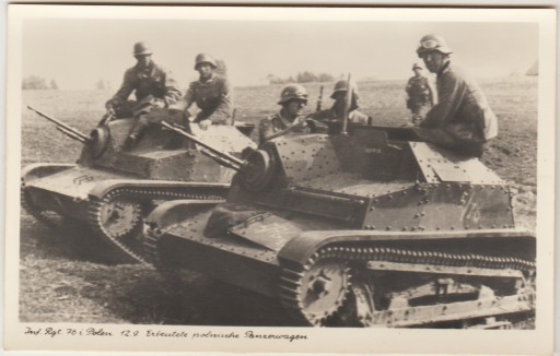 Zdjęcie oferty: II wojna. Polska tankietka TKS we wrześniu 1939.