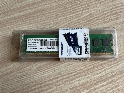 Zdjęcie oferty: RAM Patriot DDR2 2GB 800Mhz