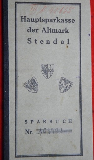 Zdjęcie oferty: Książeczka oszczędnościowa Stendal, 1935 -1950, 