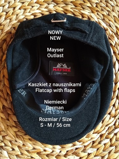 Zdjęcie oferty: MAYSER OUTLAST  Nowy kaszkiet, 80% Wełna, 56 cm