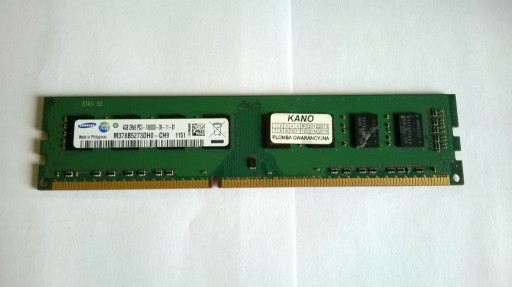 Zdjęcie oferty: PAMIĘĆ RAM 4GB DDR3 SAMSUNG DIMM 1333MHz 10600U