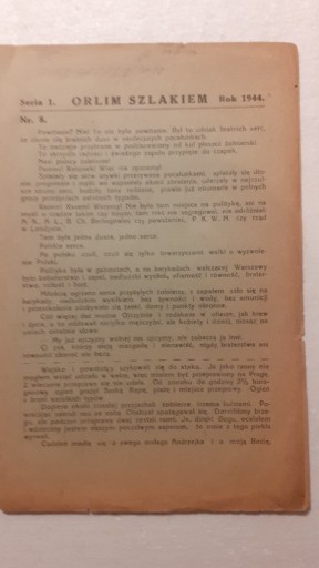 Zdjęcie oferty: Orlim Szlakiem seria 1. R.1 1944 nr 8