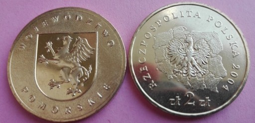 Zdjęcie oferty: 2 zł 2004 r. Województwo Pomorskie.