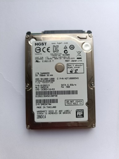 Zdjęcie oferty: Dysk twardy HGST 5K1000-1000 1TB