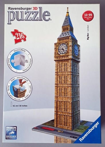 Zdjęcie oferty: Puzzle 3D Big Ben, Ravensburger 216 el.