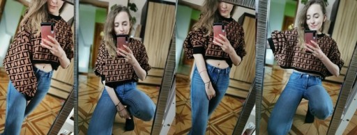 Zdjęcie oferty: Femme Luxe, sweter na jesień, S/M crop top, oversi