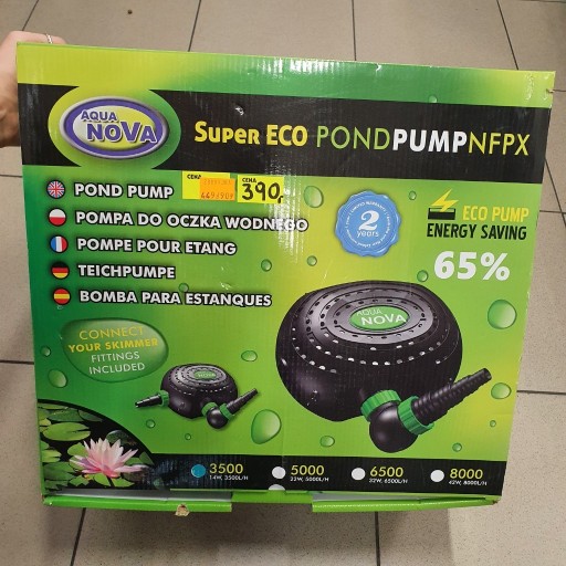 Zdjęcie oferty: Pompa do stawu AquaNova NFPX 3500, 14W