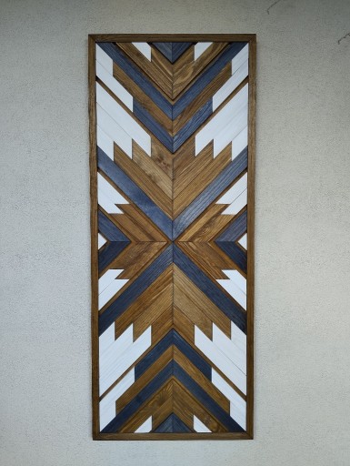 Zdjęcie oferty: Obraz 3D mozaika panel ozdobny drewno 46 x 110 cm 
