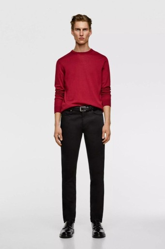 Zdjęcie oferty: Czarne Spodnie Męskie ZARA Chinos Skinny Roz.36