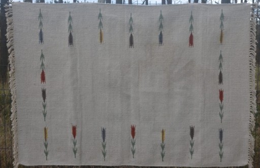 Zdjęcie oferty: Wełniany dywan, kilim w tulpany Prl. wym ;133/192