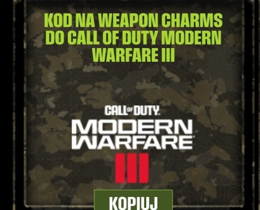 Zdjęcie oferty: Weapon Charms kod Call of Duty modern Warfare 3