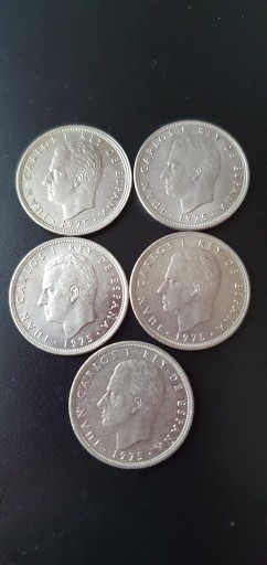 Zdjęcie oferty: Hiszpania 5 pesetów 1975 rok