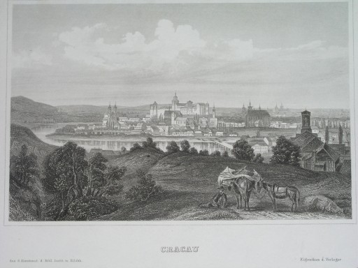 Zdjęcie oferty: 1852 POLSKA Galicja KRAKÓW panorama ORYGINAŁ