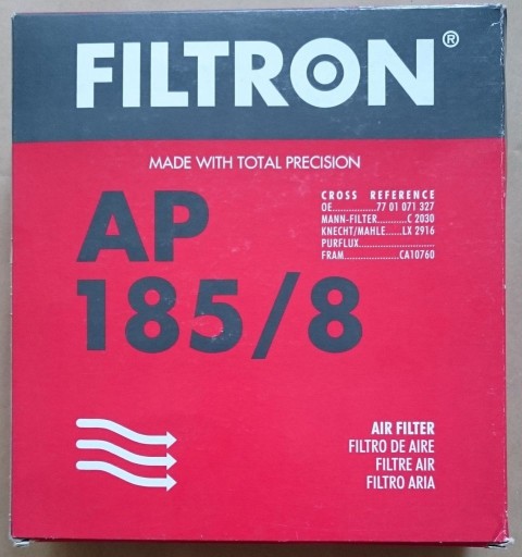 Zdjęcie oferty: Filtr powietrza FILTRON AP 185/8