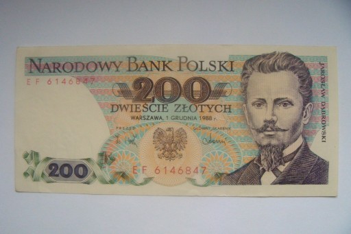 Zdjęcie oferty: Polska Banknot PRL 200 zł.1988 r.seria EF UNC 