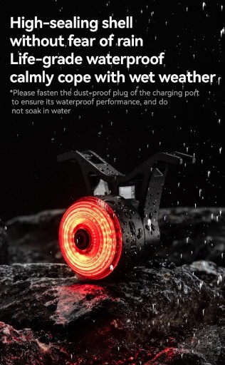 Zdjęcie oferty: Tylna lampka rowerowa ROCKBROS R0 [inteligentna funkcja światła stop] 