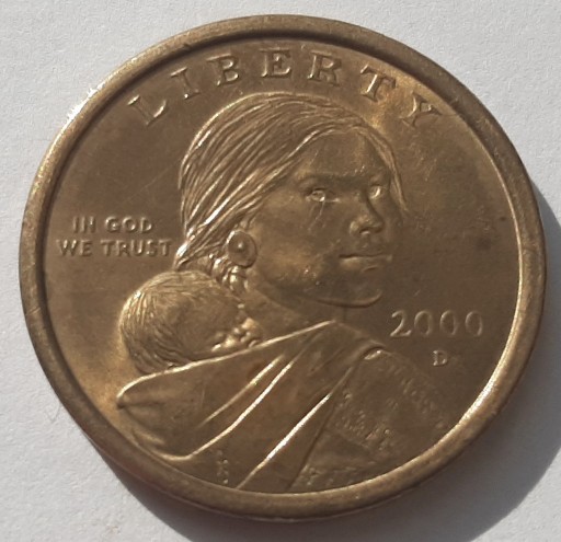 Zdjęcie oferty: USA 1 dolar 2000 D - Indianka Sacajawea
