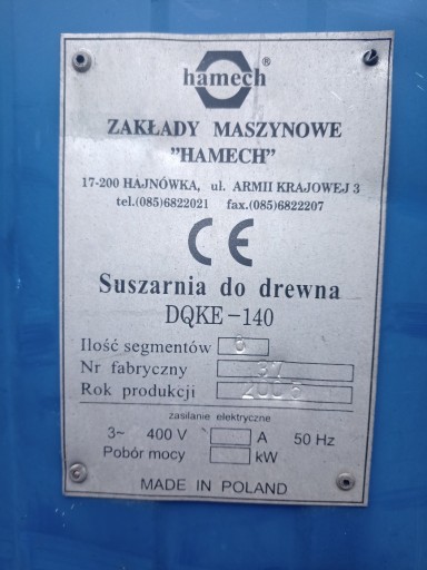 Zdjęcie oferty: Suszarnia do drewna DQKE-140