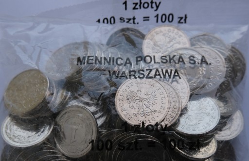 Zdjęcie oferty: Woreczek bankowy 1 złoty 2010.Nakład tylko 3 mln