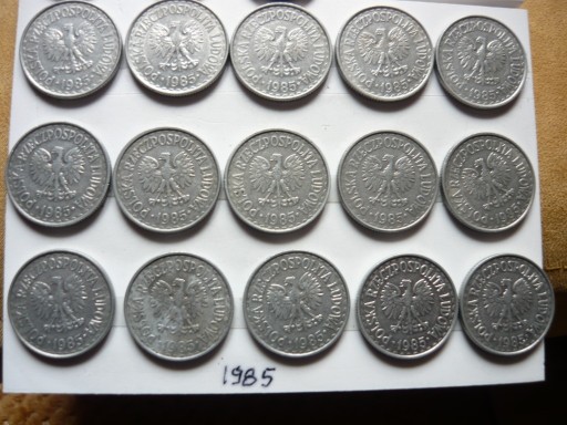 Zdjęcie oferty: Monety 1 zł z 1985r,23szt,kpl.