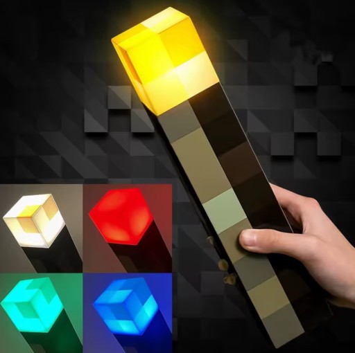 Zdjęcie oferty: Lampa Nocna Minecraft Torch – LED USB, Dekoracyjna Lampka do Sypialni