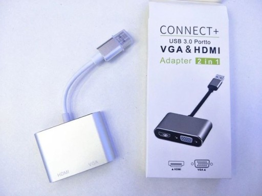 Zdjęcie oferty: Adapter USB 3.0 na HDMI, VGA do monitora lub TV +s