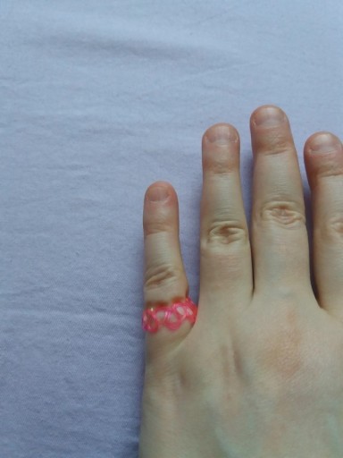 Zdjęcie oferty: Nowy pierścionek tatuaż różowo-żółty