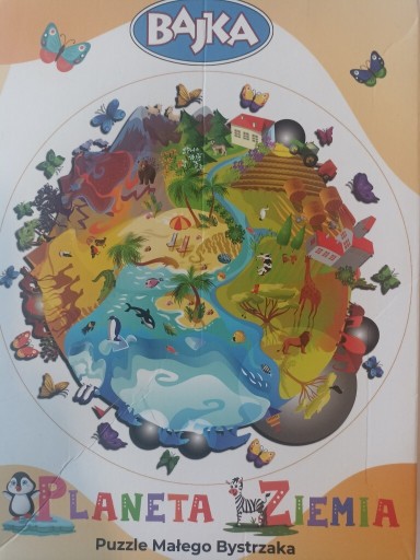 Zdjęcie oferty: Puzzle Małego Bystrzaka "Planeta Ziemia" kompletne w dobrym stanie
