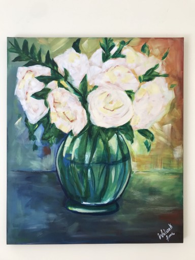 Zdjęcie oferty: Obraz akryle na plotnie Kwiaty we wazonie 60x70cm