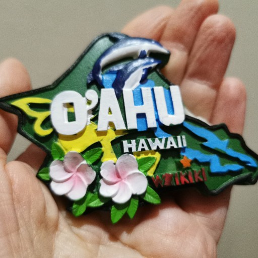Zdjęcie oferty: Kolorowy zagraniczny magnes na lodówkę Hawaje Oahu