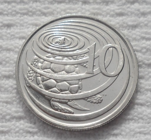 Zdjęcie oferty: Kajmany Elżbieta II 10 centów 1999 KM# 133 Żółw