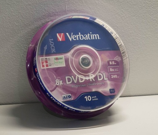 Zdjęcie oferty: Płyta DVD Verbatim DVD+R 8,5 GB 10 szt.