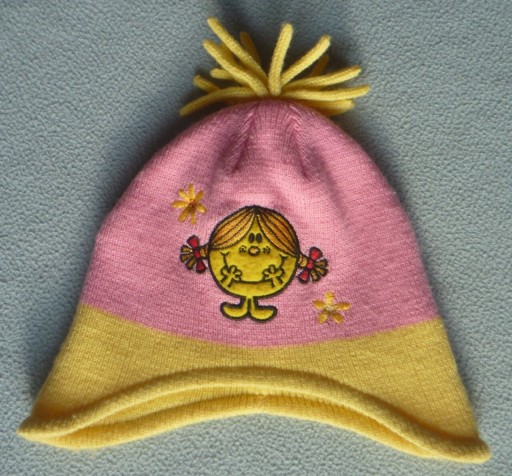 Zdjęcie oferty: czapka z Pyzą kolorystyka różowo-żółta wiek 2-3 l.