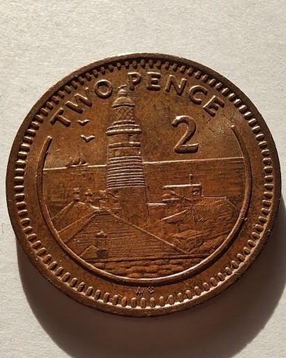 Zdjęcie oferty: GIBRALTAR 2 Pence 1988AC ŁADNA