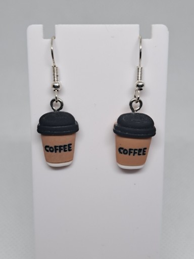 Zdjęcie oferty: Kolczyki wiszące kawa