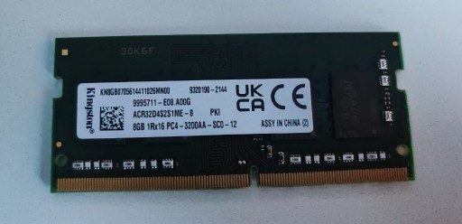 Zdjęcie oferty: Pamięć RAM Kingston 8GB DDR4 3200MHz