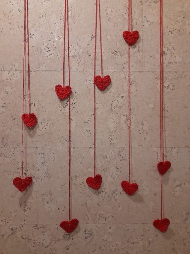 Zdjęcie oferty: Ozdoba na okno, ścianę serduszka serca Walentynki 
