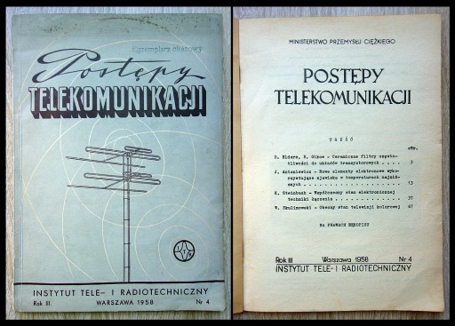 Zdjęcie oferty: Postępy Telekomunikacji nakład 310 egzemplarzy !